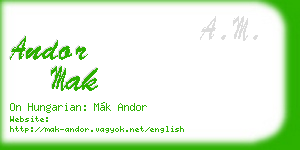andor mak business card